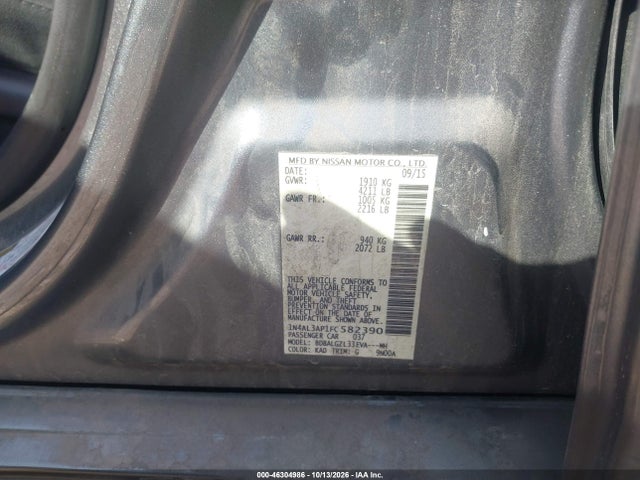 Aukcja sprzedaży 2015 Nissan Altima 2.5 S, vin: 1N4AL3AP1FC582390, numer aukcji: 46304986