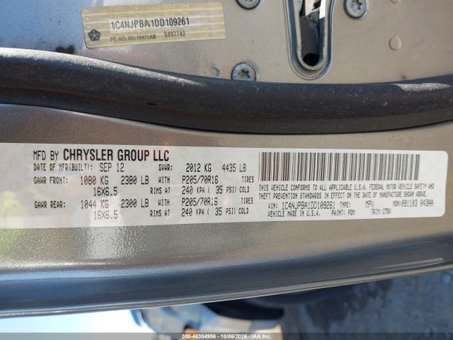 Aukcja sprzedaży 2013 Jeep Patriot Sport, vin: 1C4NJPBA1DD109261, numer aukcji: 46304996