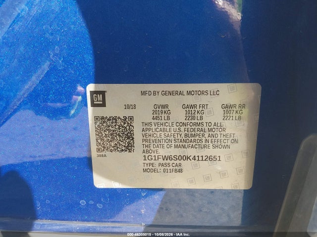Chevrolet BOLT EV LT 2019 1G1FW6S00K4112651 Image 9