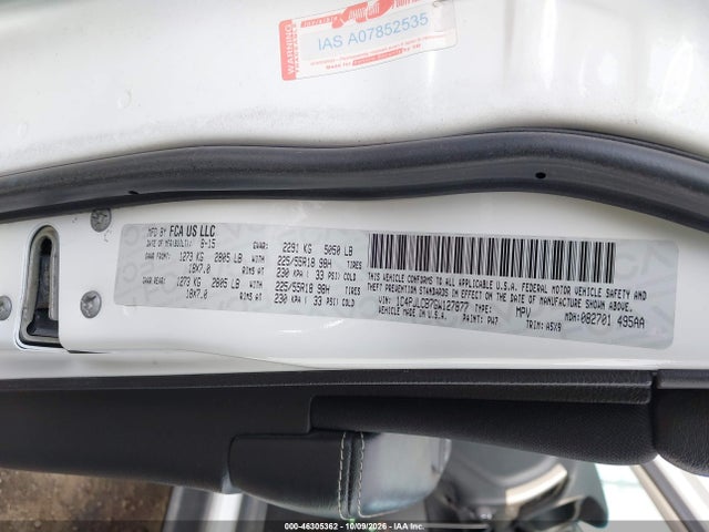 2016 Jeep Cherokee Altitude მანქანა იყიდება აუქციონზე, vin: 1C4PJLCB7GW127877, აუქციონის ნომერი: 46305362