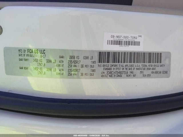 Chrysler Pacifica Hybrid Touring Plus 2017 2C4RC1H72HR837310 Image 9