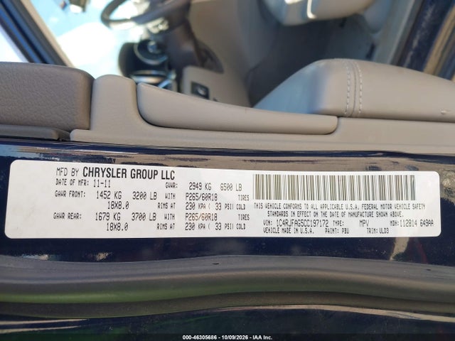 Aukcja sprzedaży 2012 Jeep Grand Cherokee Laredo, vin: 1C4RJFAG5CC197172, numer aukcji: 46305686