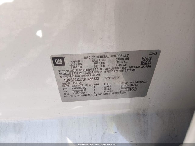 GMC YUKON DENALI 2016 1GKS2CKJ7GR436333 Image 9