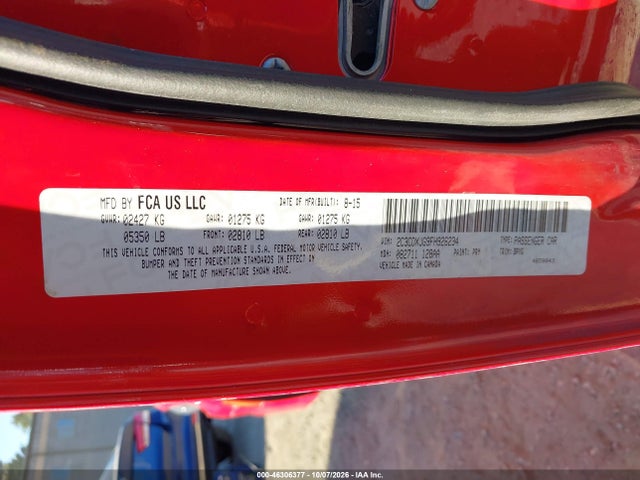 2015 Dodge Charger Sxt მანქანა იყიდება აუქციონზე, vin: 2C3CDXJG9FH926234, აუქციონის ნომერი: 46306377