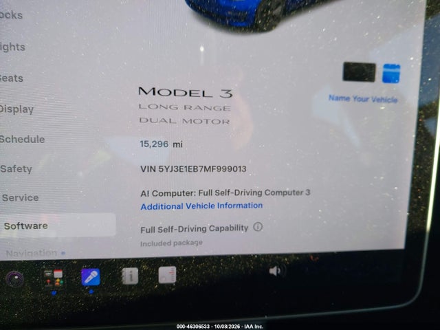 5YJ3E1EB7MF999013 Tesla Model 3 Long Range Dual Motor All-wheel Drive