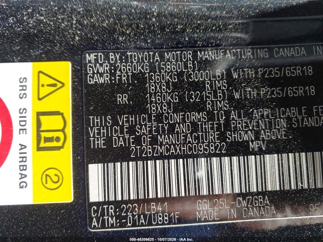 Продаж на аукціоні авто 2017 Lexus Rx 350, vin: 2T2BZMCAXHC095822, номер лоту: 46306620