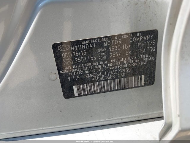 KMHE34L11GA027989 Hyundai Sonata Hybrid Limited