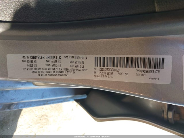 Chrysler 200 Limited 2015 1C3CCCAB3FN608309 Image 9