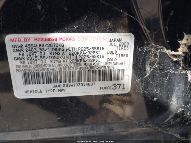 Продаж на аукціоні авто 2009 Mitsubishi Outlander Se, vin: JA4LS31W79Z014637, номер лоту: 46306891