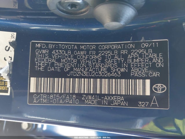 Aukcja sprzedaży 2012 Toyota Prius V Three, vin: JTDZN3EU2C3026463, numer aukcji: 46307069