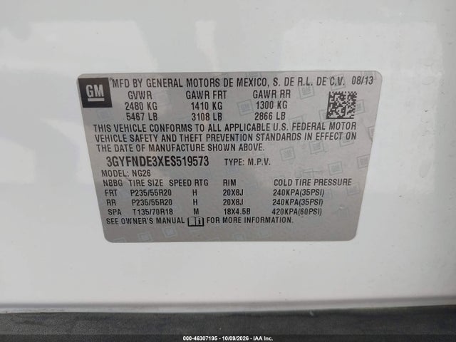 Cadillac Srx Premium Collection 2014 3GYFNDE3XES519573 Image 9