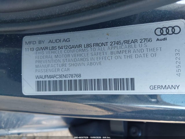 Продажа на аукционе авто 2014 Audi A6 3.0 Tdi Premium Plus, vin: WAUFMAFC3EN078768, номер лота: 46307529