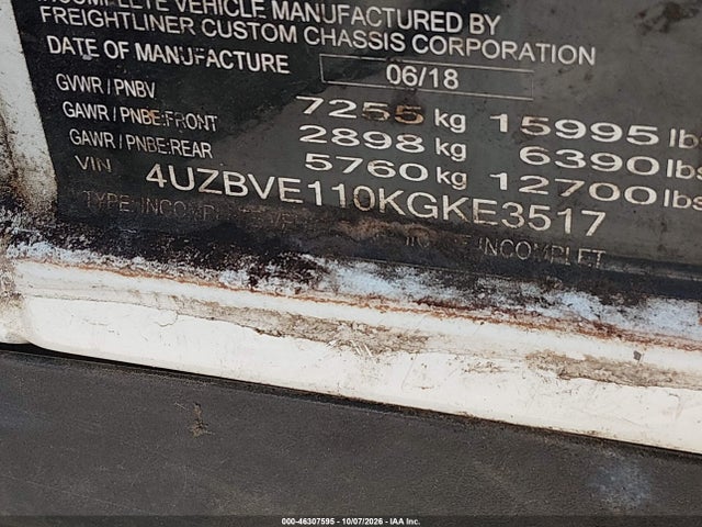 Продажа на аукционе авто 2019 Mitsubishi Fec7ts, vin: 4UZBVE110KGKE3517, номер лота: 46307595