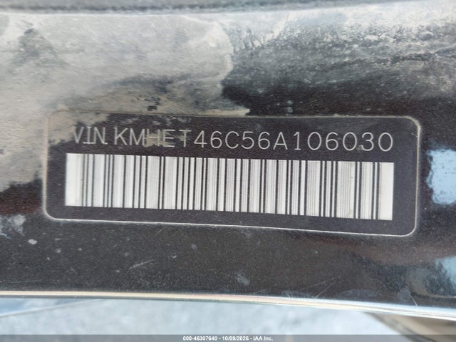 Aukcja sprzedaży 2006 Hyundai Sonata Gl, vin: KMHET46C56A106030, numer aukcji: 46307640