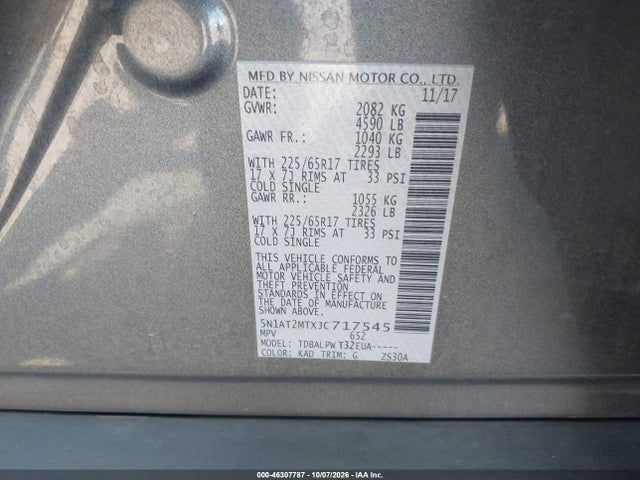 Nissan ROGUE S 2018 5N1AT2MTXJC717545 Image 9