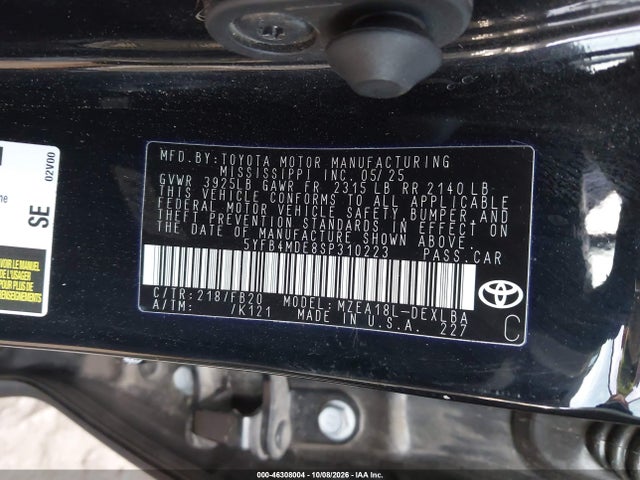 Toyota COROLLA LE 2025 5YFB4MDE8SP310223 Image 9