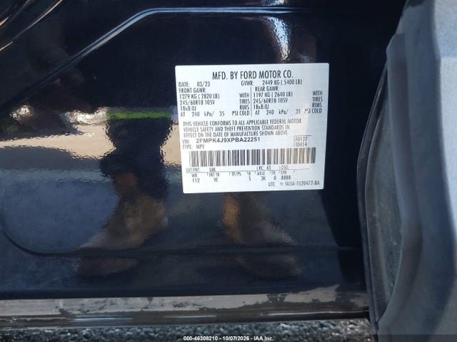 Продаж на аукціоні авто 2023 Ford Edge Sel, vin: 2FMPK4J9XPBA22251, номер лоту: 46308210
