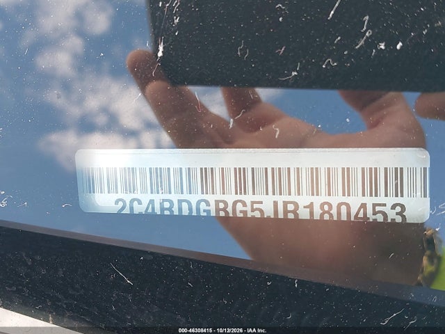 46308415 :رقم المزاد ، 2C4RDGBG5JR180453 vin ، 2018 Dodge Grand Caravan Se Plus مزاد بيع