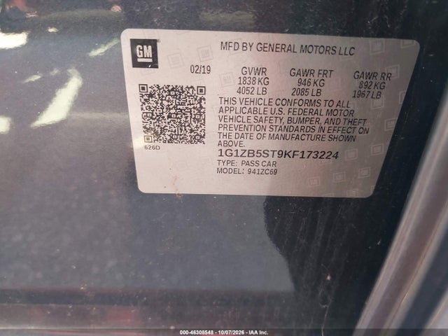 Chevrolet Malibu 1ls 2019 1G1ZB5ST9KF173224 Image 9