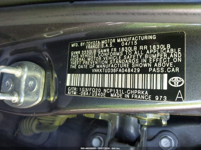 Toyota YARIS L 2015 VNKKTUD36FA048429 Image 9