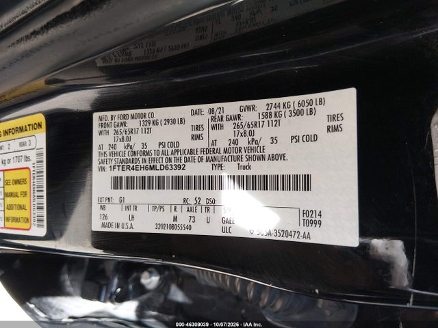 Ford Ranger Xlt 2021 1FTER4EH6MLD63392 Image 9