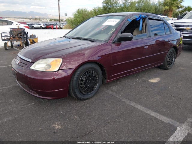 Продажа на аукционе авто 2002 Honda Civic Lx, vin: 2HGES16682H585167, номер лота: 46309451