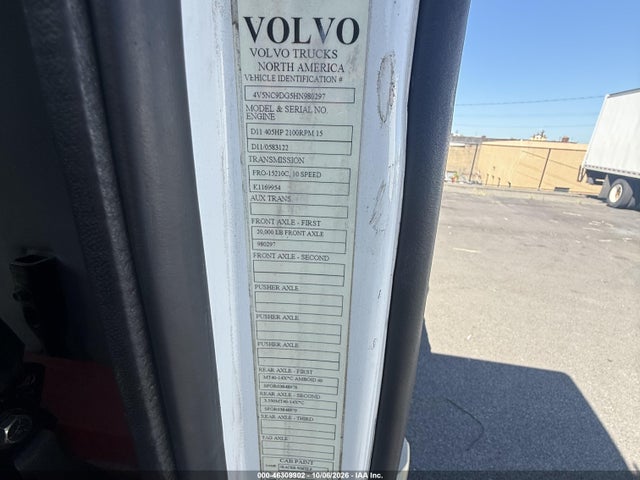 Продаж на аукціоні авто 2017 Volvo Vnl, vin: 4V5NC9DG5HN980297, номер лоту: 46309902
