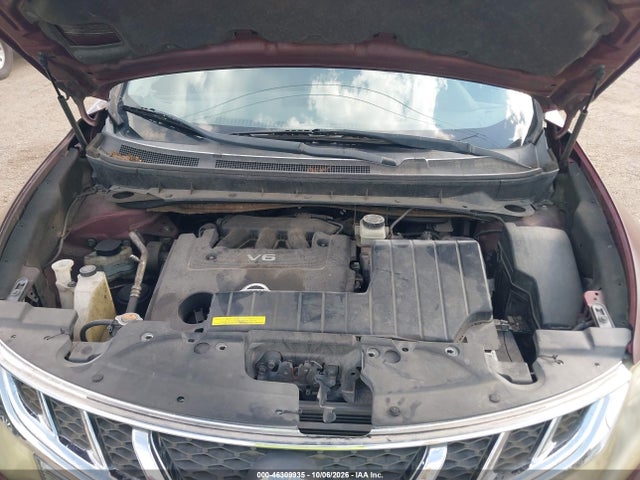 2011 Nissan Murano S მანქანა იყიდება აუქციონზე, vin: JN8AZ1MW6BW173976, აუქციონის ნომერი: 46309935