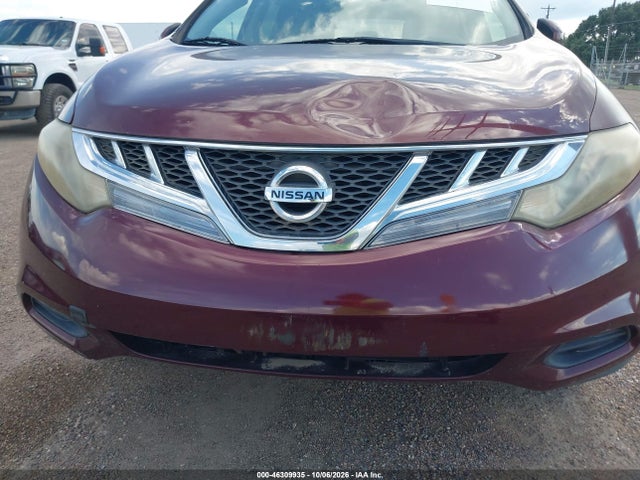 2011 Nissan Murano S მანქანა იყიდება აუქციონზე, vin: JN8AZ1MW6BW173976, აუქციონის ნომერი: 46309935