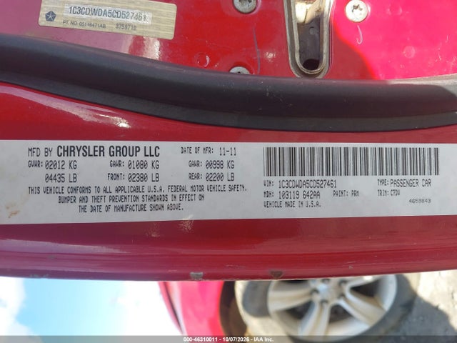 Продаж на аукціоні авто 2012 Dodge Caliber Sxt, vin: 1C3CDWDA5CD527461, номер лоту: 46310011
