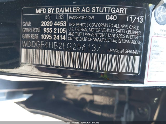 2014 Mercedes-benz C 250 Sport მანქანა იყიდება აუქციონზე, vin: WDDGF4HB2EG256137, აუქციონის ნომერი: 46310289