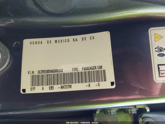 46310351 :رقم المزاد ، 3CZRE3859AG000242 vin ، 2010 Honda Cr-v مزاد بيع