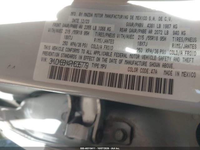 2024 Mazda Cx-30 2.5 S Select Sport მანქანა იყიდება აუქციონზე, vin: 3MVDMBBM4RM635779, აუქციონის ნომერი: 46310411