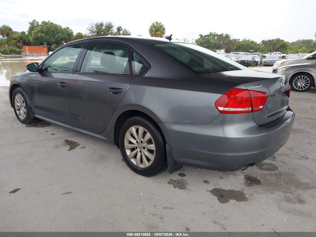 2012 Volkswagen Passat 2.5l S მანქანა იყიდება აუქციონზე, vin: 1VWAP7A35CC023534, აუქციონის ნომერი: 46310593