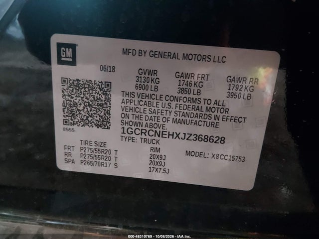 1GCRCNEHXJZ368628 Chevrolet Silverado 1500 Wt