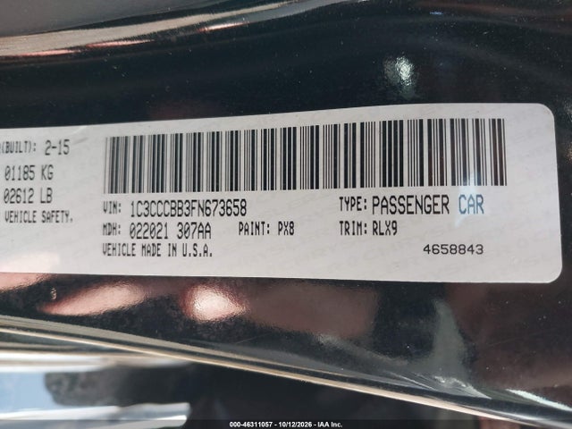 Chrysler 200 S 2015 1C3CCCBB3FN673658 Image 9