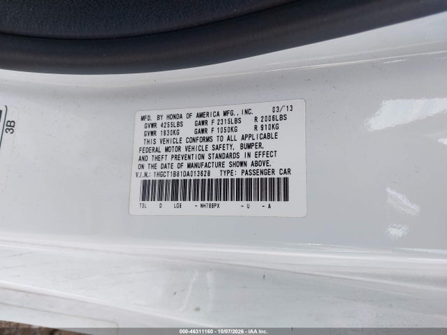 Продаж на аукціоні авто 2013 Honda Accord Ex-l, vin: 1HGCT1B81DA013628, номер лоту: 46311160
