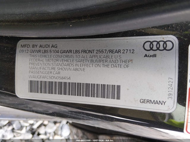 Продаж на аукціоні авто 2013 Audi A6 2.0t Premium, vin: WAUGFAFC5DN058454, номер лоту: 46311305