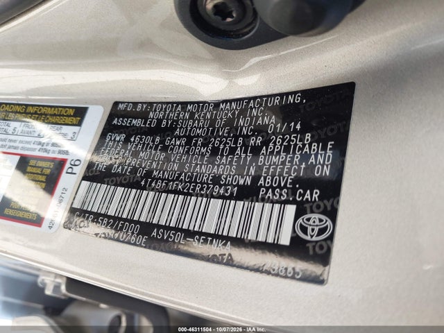Toyota CAMRY LE 2014 4T4BF1FK2ER379431 Image 9