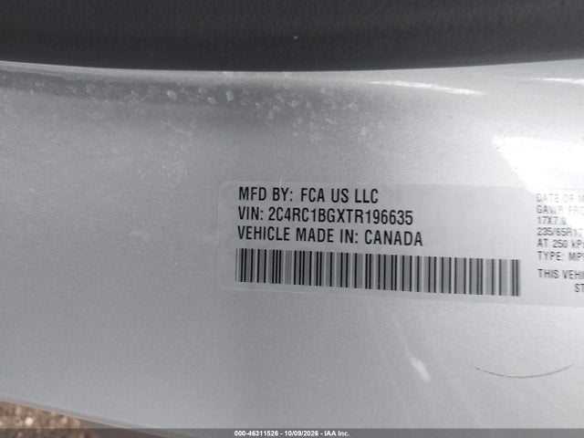 Продаж на аукціоні авто 2026 Chrysler Pacifica Select, vin: 2C4RC1BGXTR196635, номер лоту: 46311526