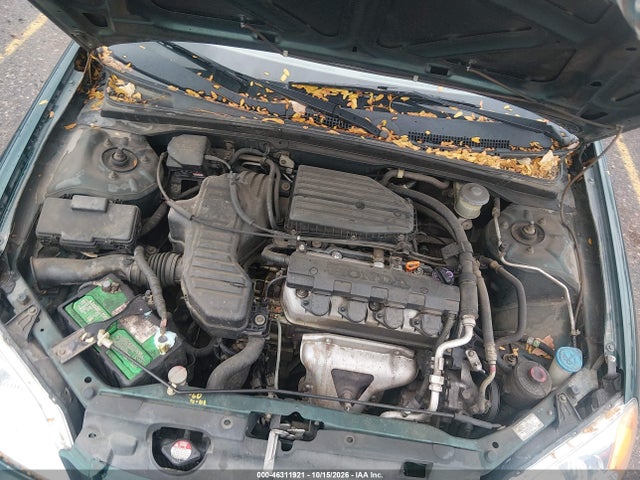 2001 Honda Civic Lx მანქანა იყიდება აუქციონზე, vin: 1HGES16511L003290, აუქციონის ნომერი: 46311921