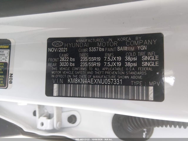 Продажа на аукционе авто 2022 Hyundai Ioniq 5 Sel, vin: KM8KN4AEXNU057331, номер лота: 46312122