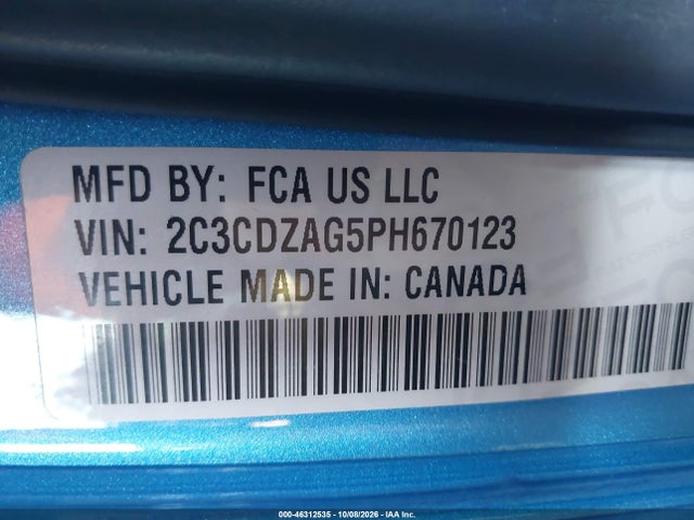 Dodge Challenger Sxt 2023 2C3CDZAG5PH670123 Image 9