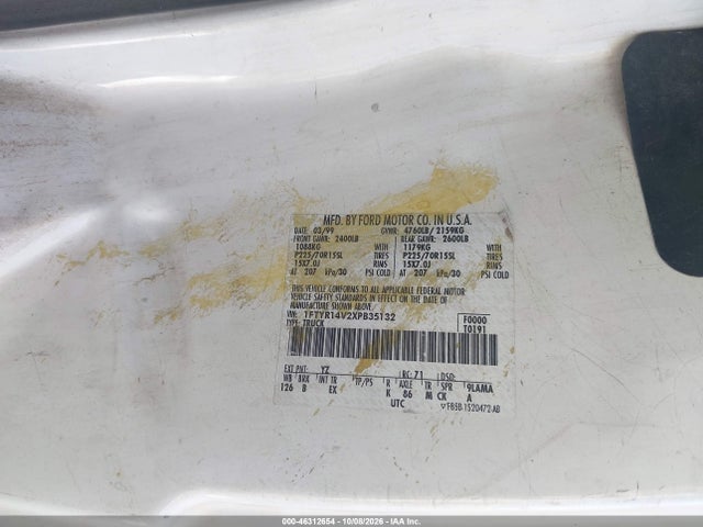 1999 Ford Ranger Xl/xlt მანქანა იყიდება აუქციონზე, vin: 1FTYR14V2XPB35132, აუქციონის ნომერი: 46312654
