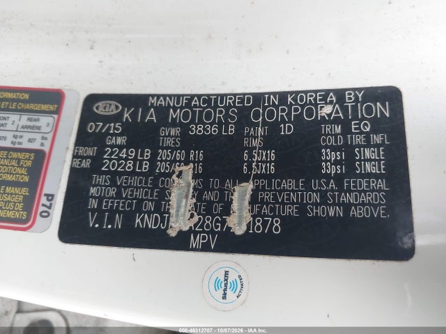 KIA Soul 2016 KNDJN2A28G7261878 Image 9