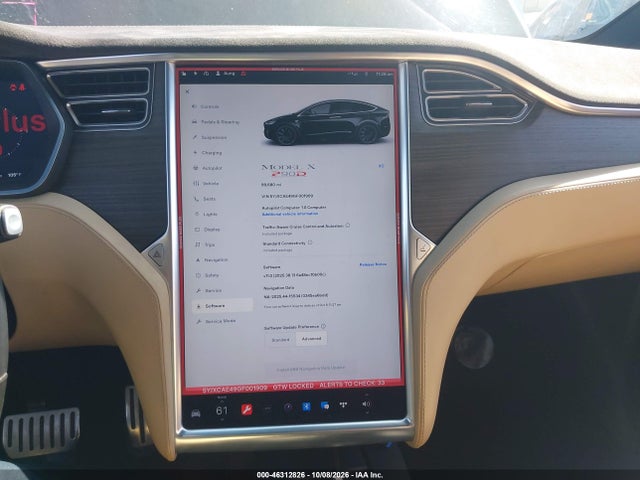 46312826 :رقم المزاد ، 5YJXCAE49GF001909 vin ، 2016 Tesla Model X 60d/p100d/p90d مزاد بيع