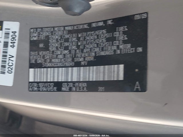 Aukcja sprzedaży 2010 Toyota Sienna Ce/le, vin: 5TDKK4CCXAS316049, numer aukcji: 46313234