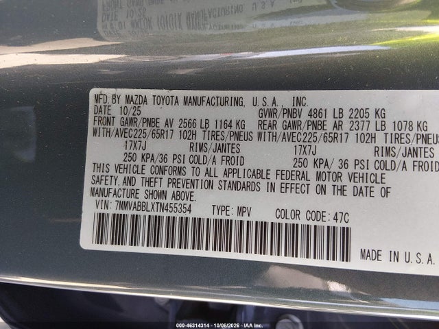 2026 Mazda Cx-50 2.5 S Preferred მანქანა იყიდება აუქციონზე, vin: 7MMVABBLXTN455354, აუქციონის ნომერი: 46314314