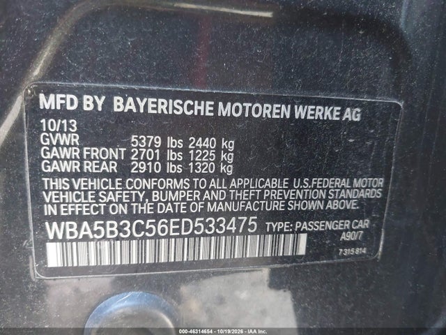 WBA5B3C56ED533475 BMW 535i Xdrive