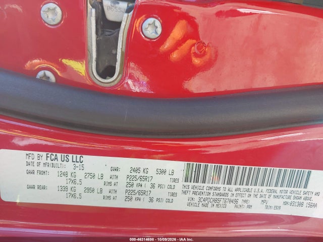 46314698 :رقم المزاد ، 3C4PDCAB5FT670496 vin ، 2015 Dodge Journey American Value Pkg مزاد بيع